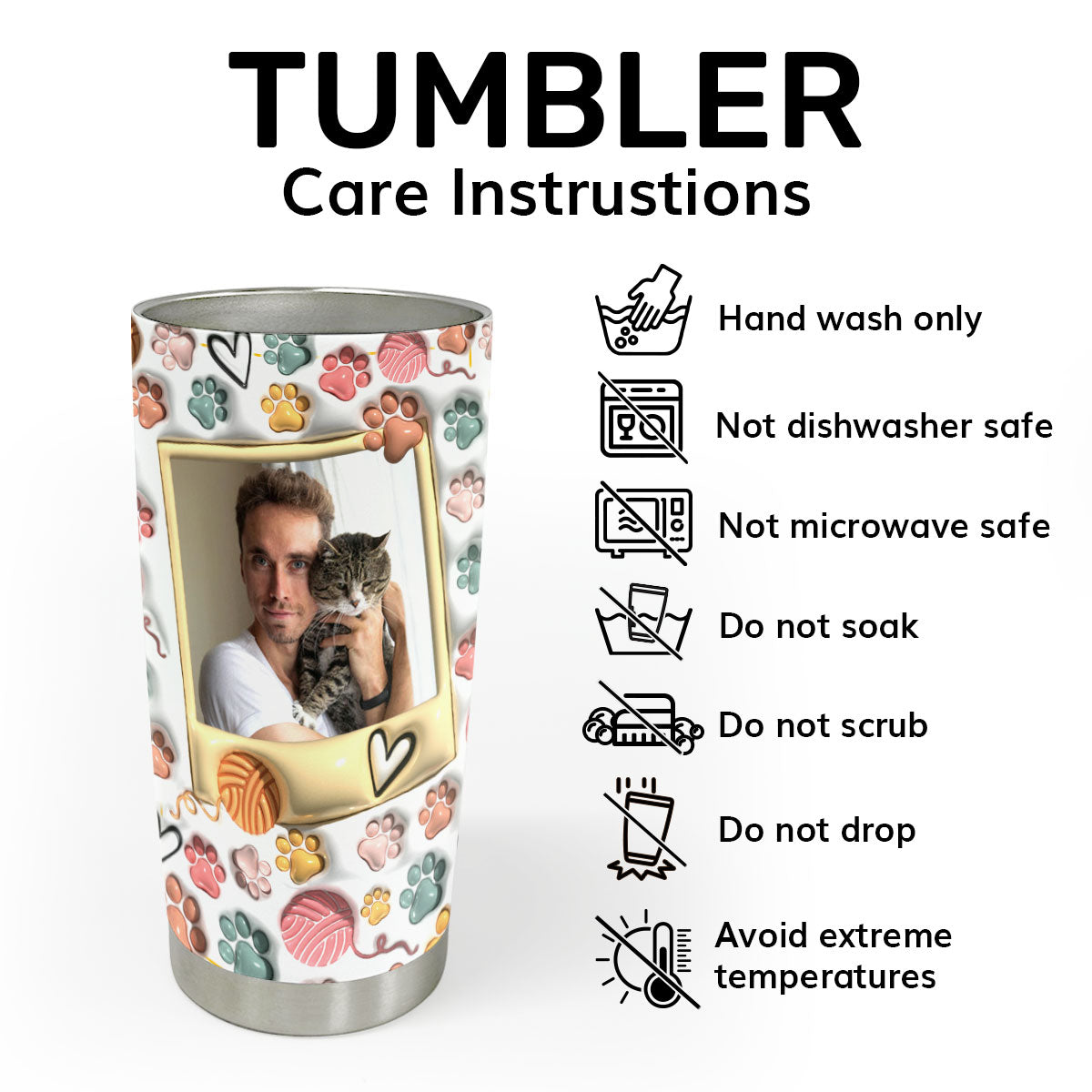 Best Cat Dad Ever | Personalized Stainless Steel Tumbler SSTN11