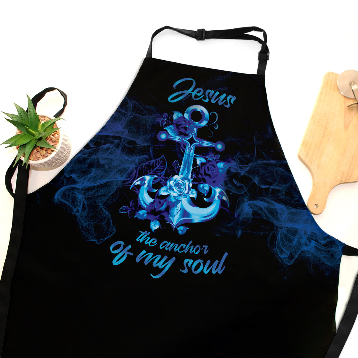 Apron With Adjustable Neck Strap | Jesus The Anchor Of My Soul