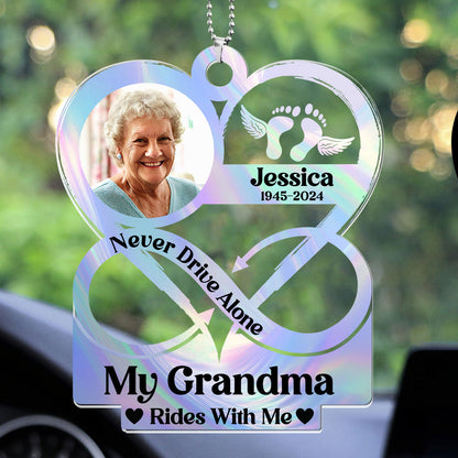 Never Drive Alone | Personalized 1-Side Car Acrylic Hanging Ornament JSUPCHOHLTN1552M