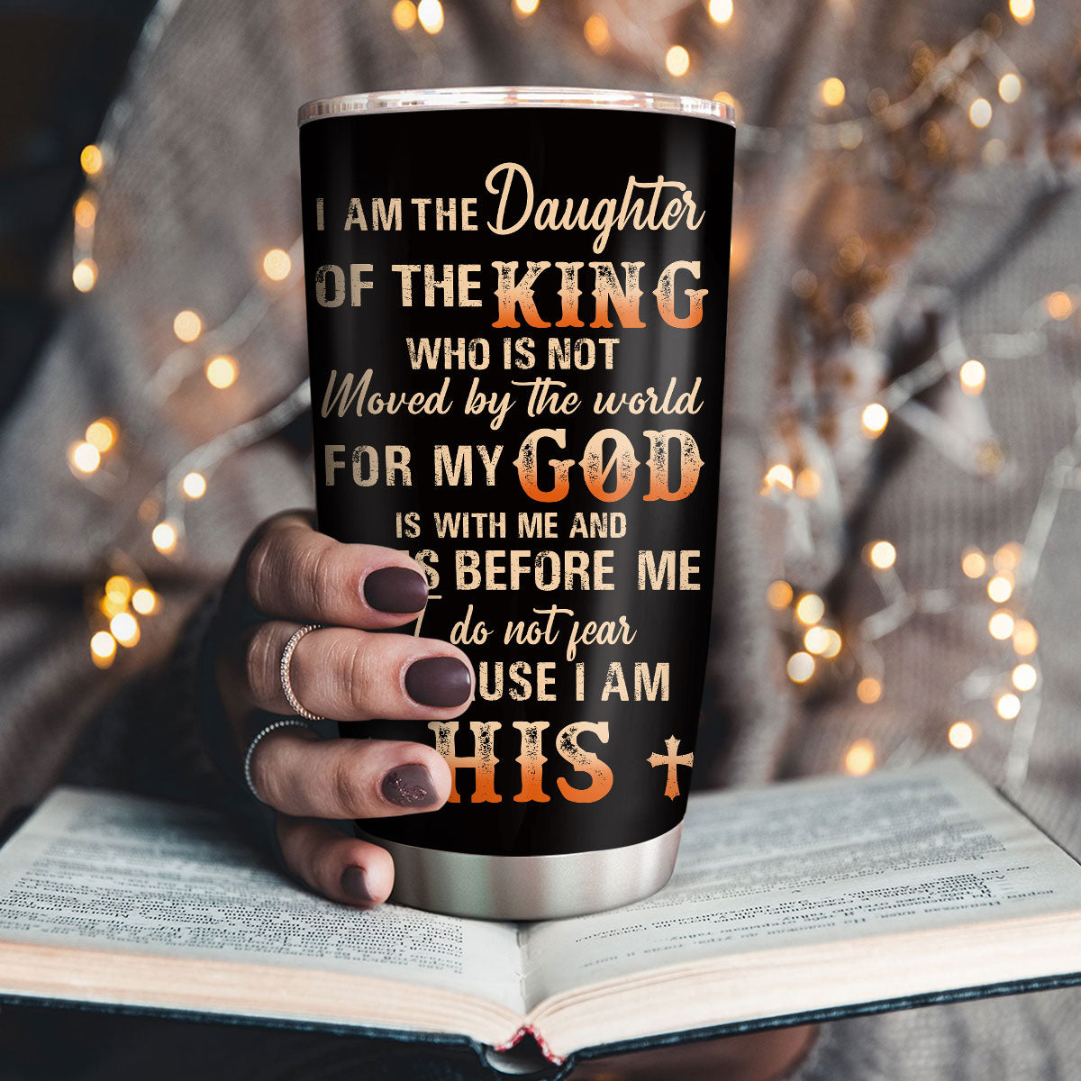 Jesuspirit | Christian Faith Gifts | Stainless Steel Tumbler | I Am The Daughter Of The King  SSTNAM1010