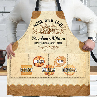 Made With Love Grand's Kitchen | Personalized Apron With Pocket
