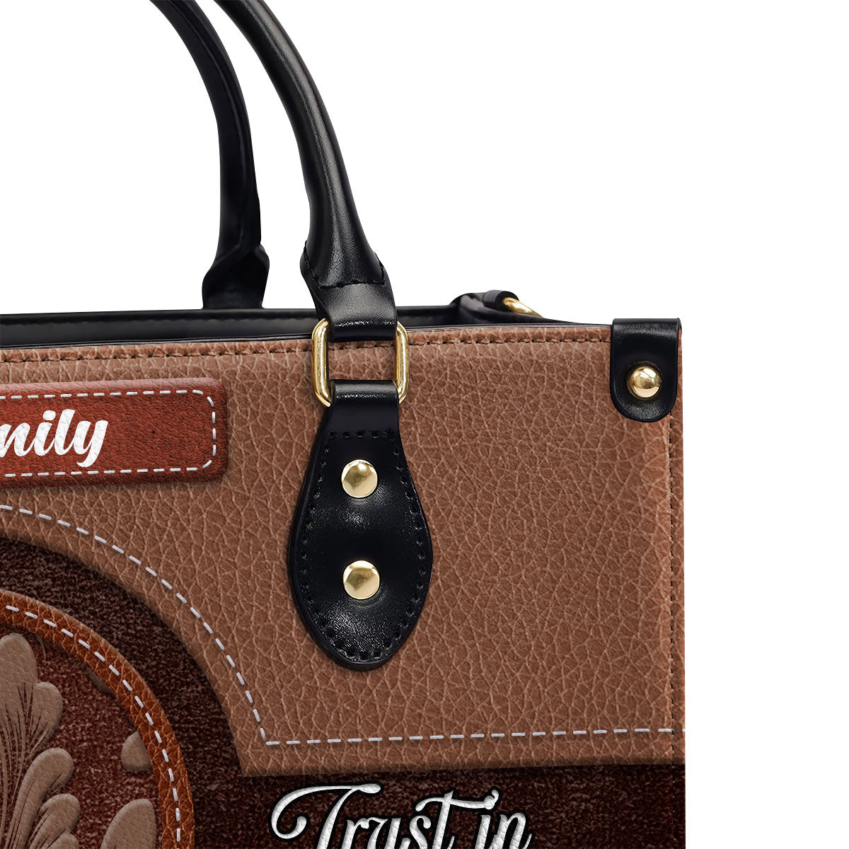 Trust In The Lord With All Your Heart | Personalized Leather Handbag JSLHBPHA1393TA