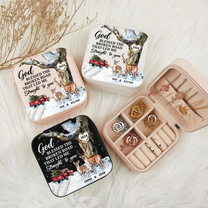 God Blessed The Broken Road That Led Me Straight To You | Personalized Jewelry Box