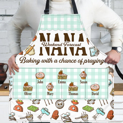 Weekend Forecast By Mom | Personalized Apron With Pocket