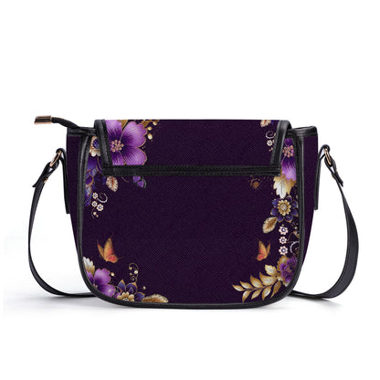 Blessed Is She - Personalized Leather Saddle Bag LHBM749