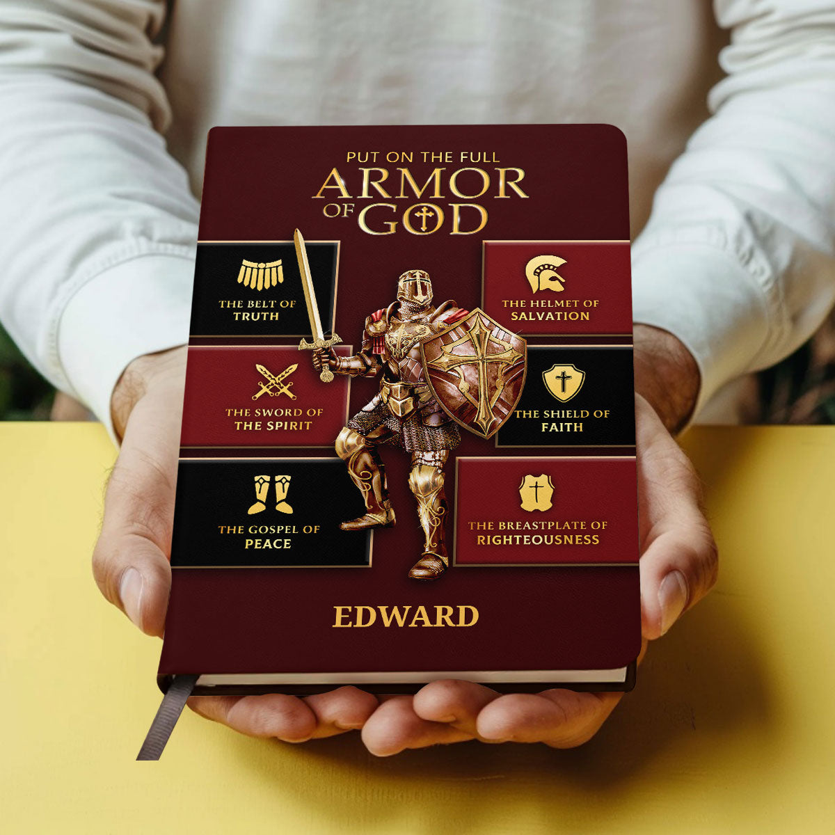 Armor Of God | Personalized Leather Cover Notebook