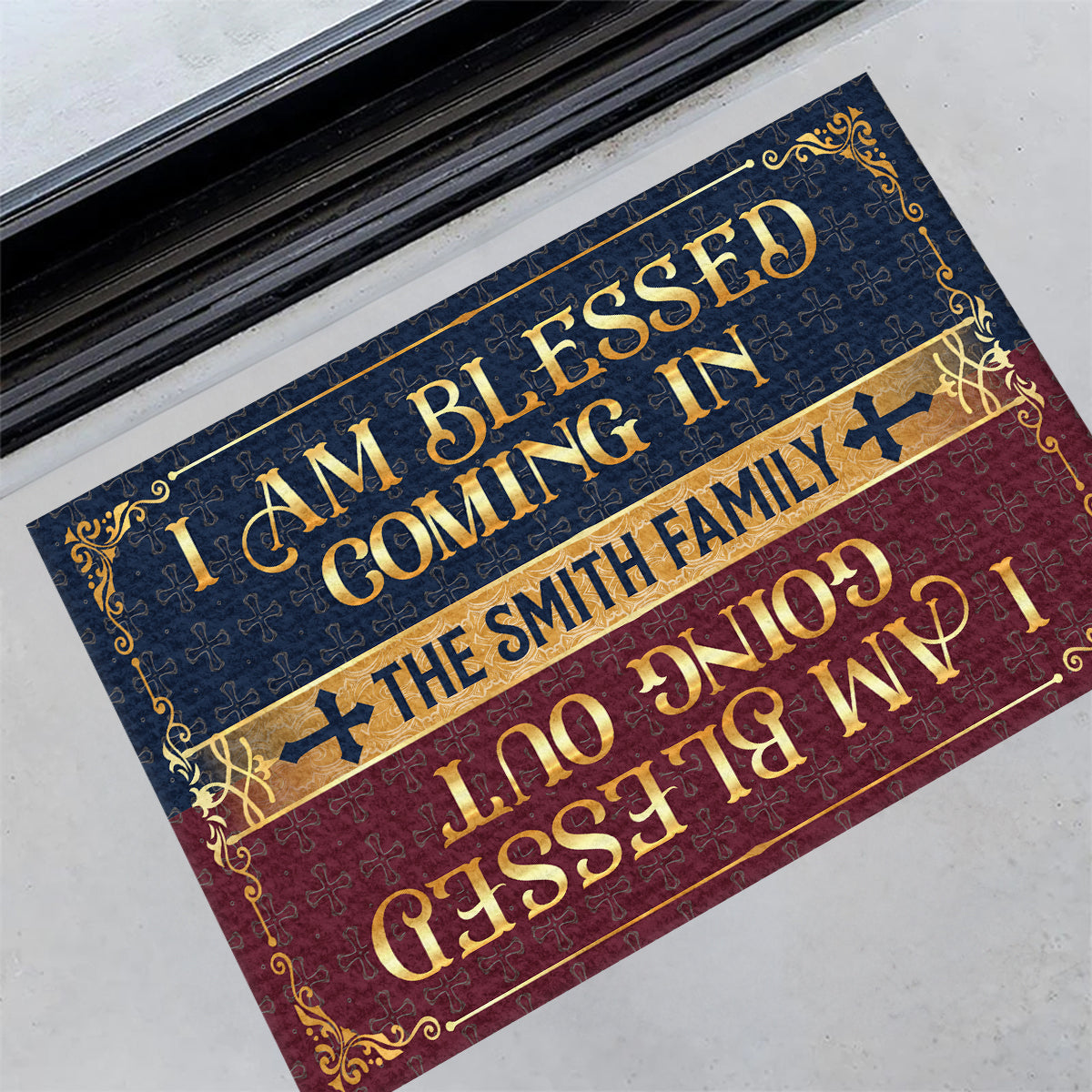 I Am Blessed Coming In | Personalized Doormat