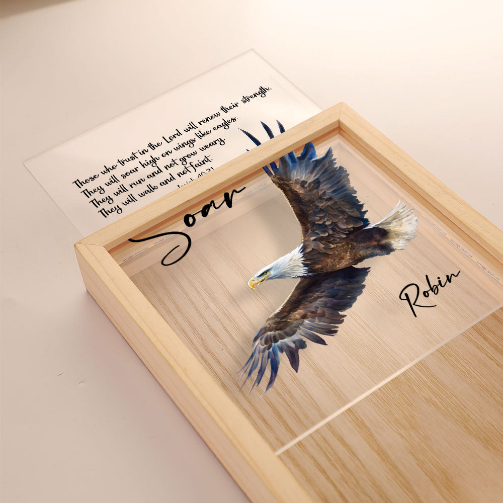 Jesuspirit Personalized Frame Light Box | Those Who Trust In The Lord Will Renew Their Strength FLBM06