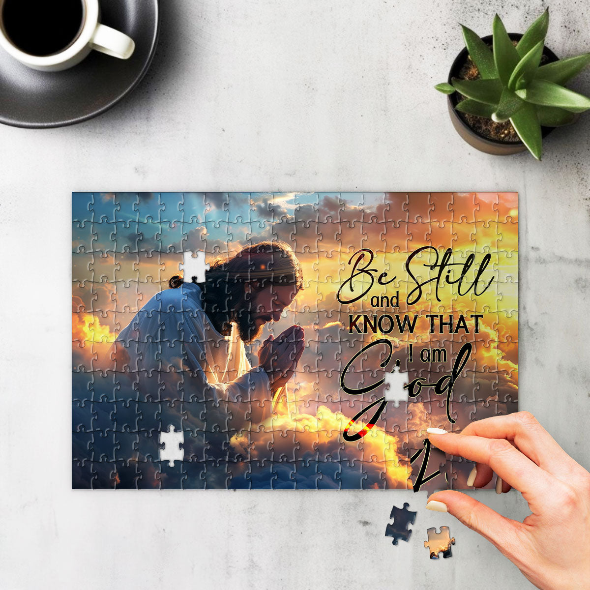 Be Still And Know That I Am God | Rectangle Jigsaw Puzzle JPHN203