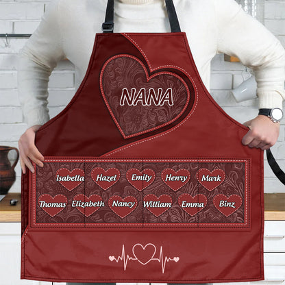 Grandma's Little Sweethearts | Personalized Apron With Pocket