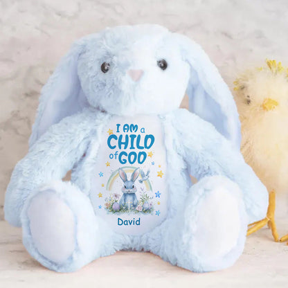 I Am A Child Of God | Personalized Stuffed Bunny