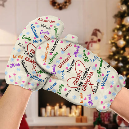 Blessed To Be Called Grandma | Personalized Warm Mittens JSWMPT2246D