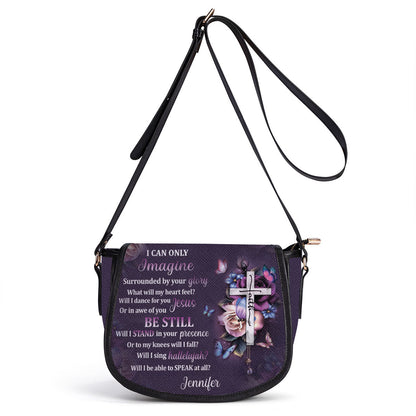I Can Only Imagine - Personalized Leather Saddle Bag HH175B