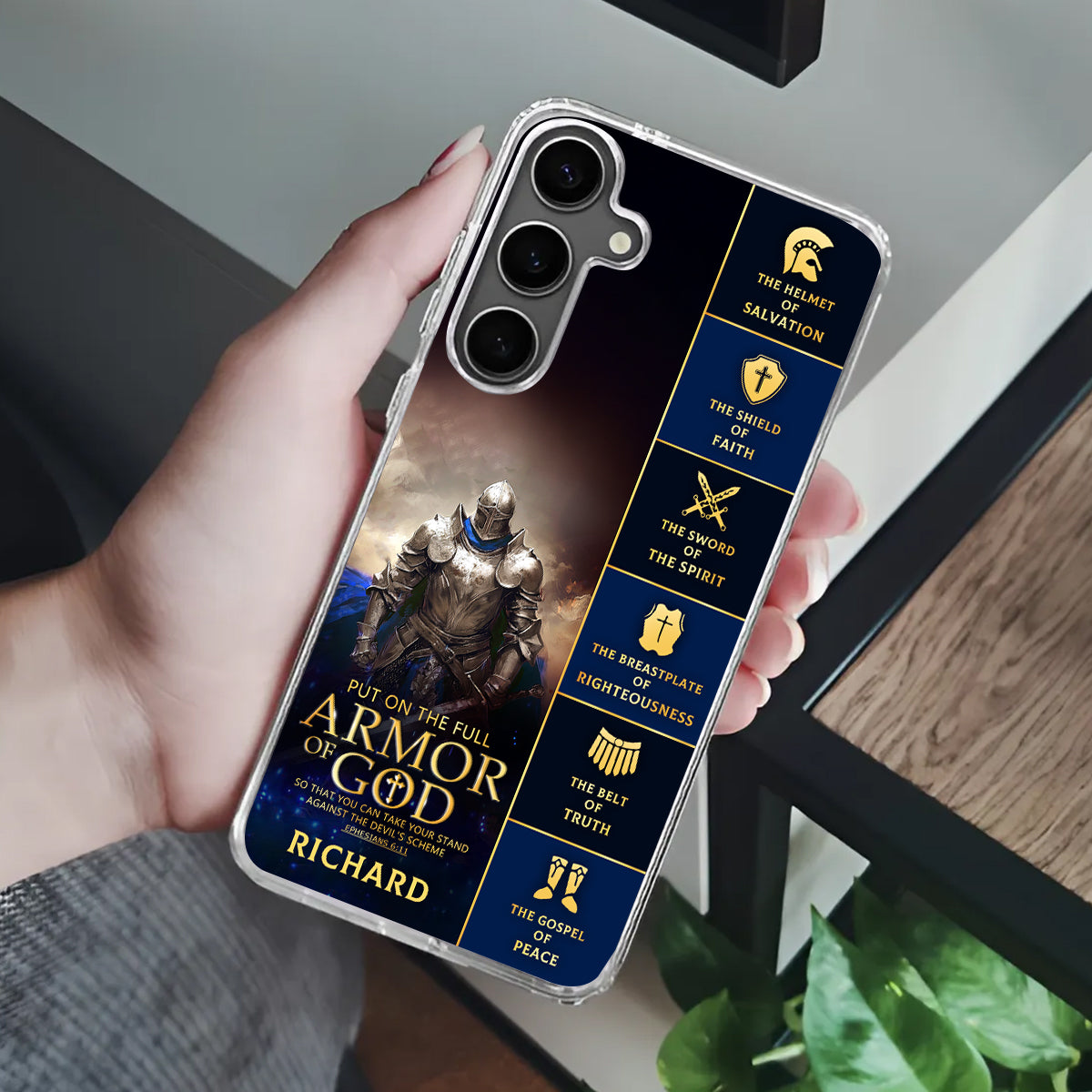 Armor Of God  | Personalized Clear Silicone Phone Case
