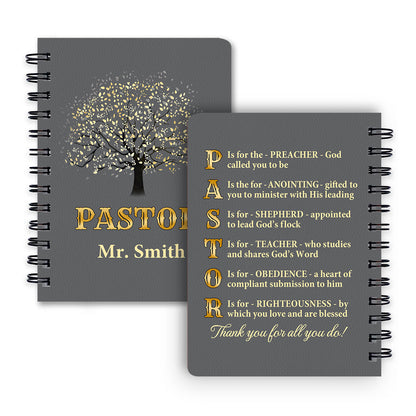 Jesuspirit  | Religious Gift For Christian People | Thank You Pastor  | Personalized Spiral Journal SJNAM1002B