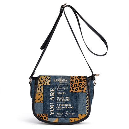 You Are Made For A Purpose - Personalized Leather Saddle Bag LHBM720