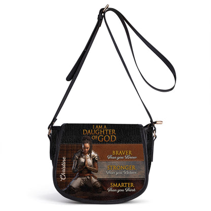 I Am Daughter Of God - Personalized Leather Saddle Bag LSBM765