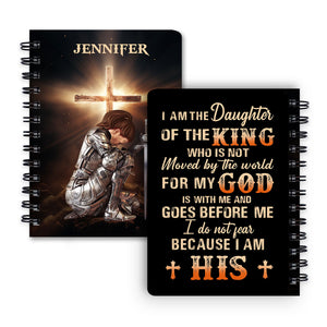 Jesuspirit  | Religious Gift For Christian People | I Am The Daughter Of The King  | Personalized Spiral Journal SJNAM1010