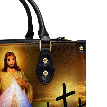 Jesus I Trust In You  | Personalized Leather Handbag JSLHBTPA797M