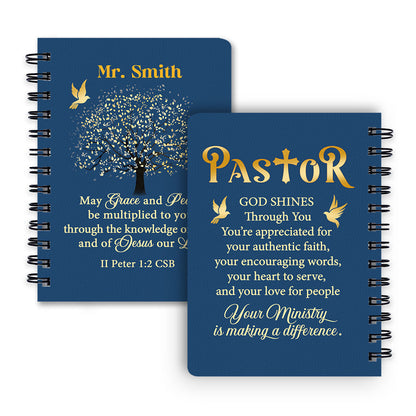 Jesuspirit  | Religious Gift For Christian People | Grace And Peace  | Personalized Spiral Journal SJNAM1003A