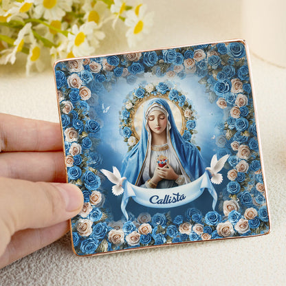 Heavenly Grace | Personalized Ceramic Ring Dish Square