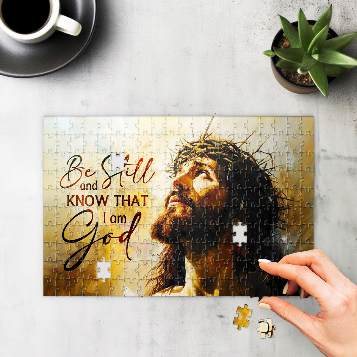 Be Still And Know That I Am God | Rectangle Jigsaw Puzzle JPHN204