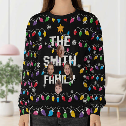 Family Merry Christmas | Personalized Wool Sweater JSWSWPHN2209TA