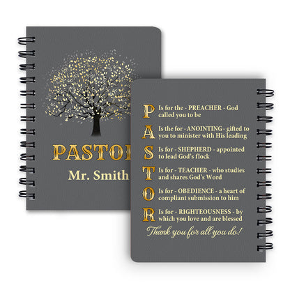 Thank You Pastor | Personalized Spiral Journal
