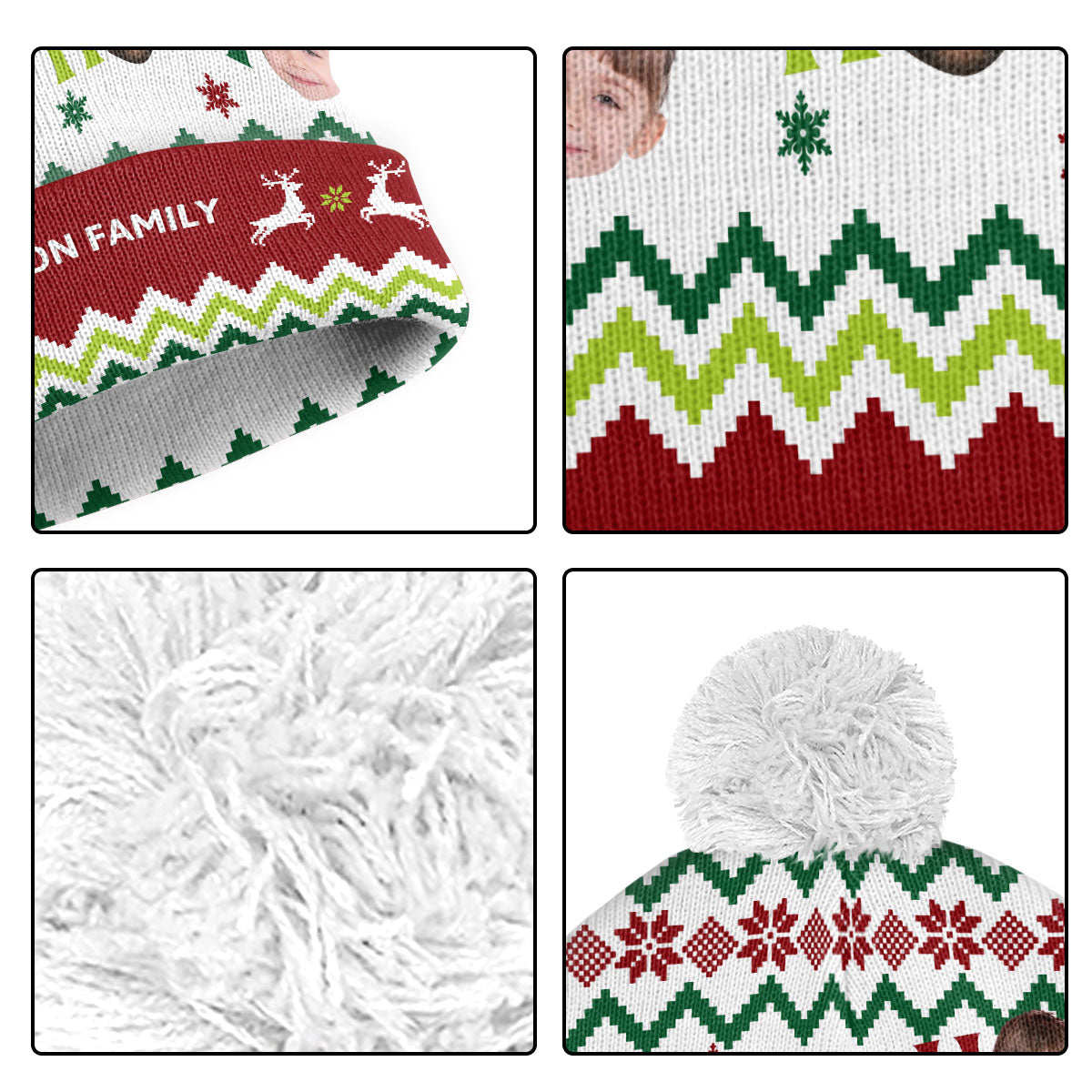 HOHOHO | Personalized Bobble Beanie Hat JSBBHPT2536M