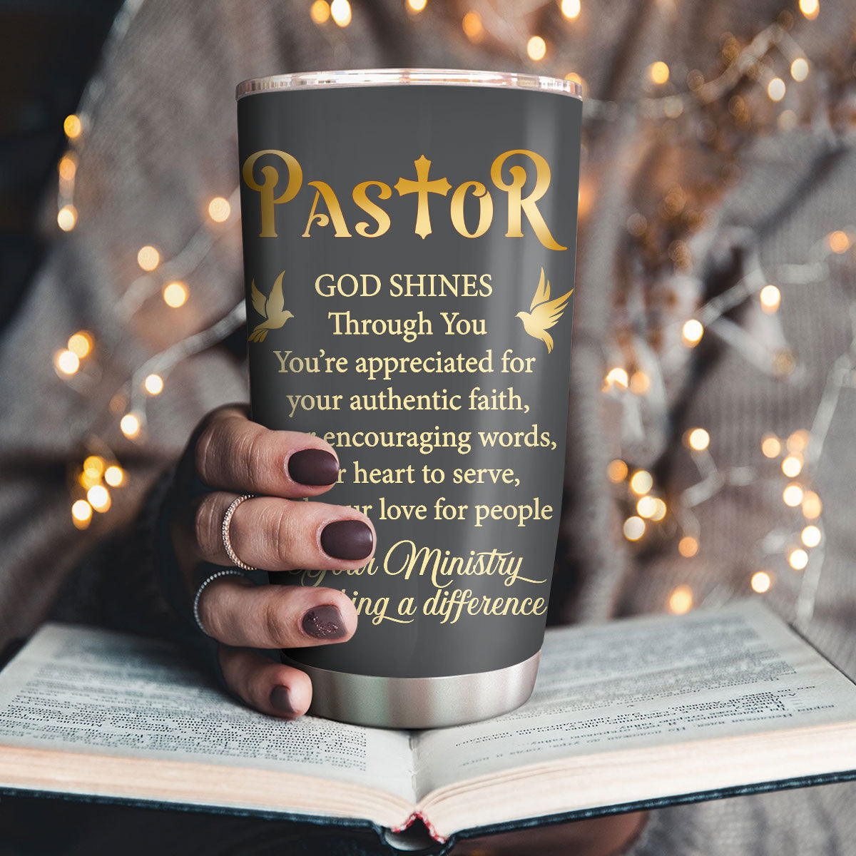 Jesuspirit | Christian Faith Gifts | Stainless Steel Tumbler | Grace And Peace  SSTNAM1003B