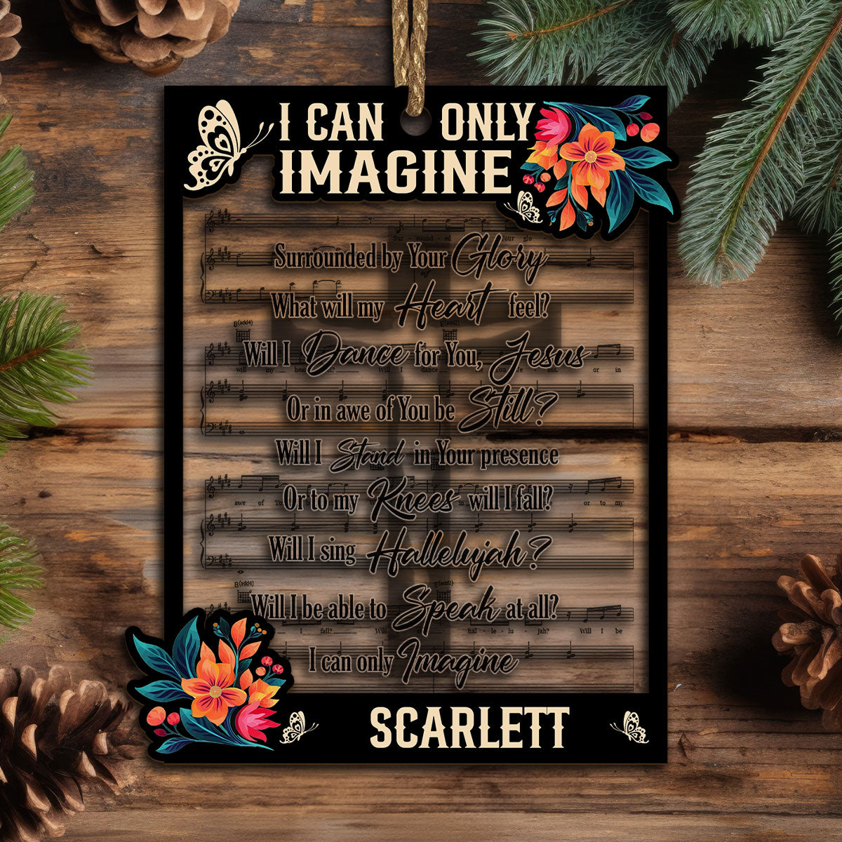I Can Only Imagine | Personalized Suncatcher Ornament JSSUNOPT1636M