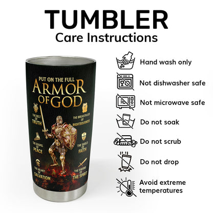 Armor Of God | Personalized Stainless Steel Tumbler