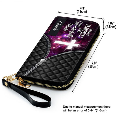 Special Personalized Cross Clutch Purse - You Are Fearfully And Wonderfully Made CP15