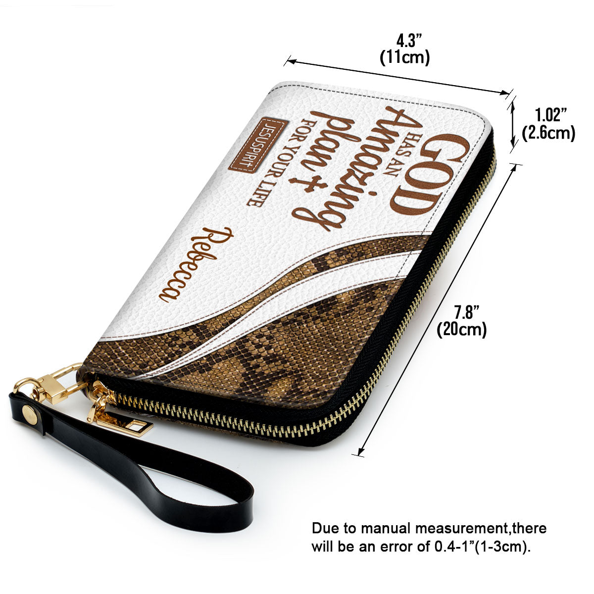 Special Personalized Cross Clutch Purse - God Has An Amazing Plan For Your Life CP31