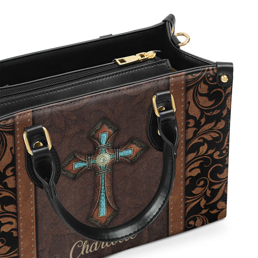 Unique Personalized Cross Leather Handbag AHN228
