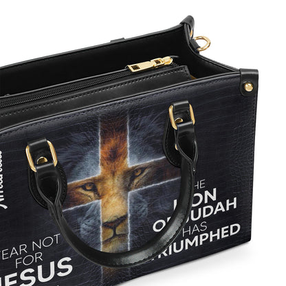 Must-Have Personalized Cross Leather Handbag - The Lion Of Judah Has Triumphed H02