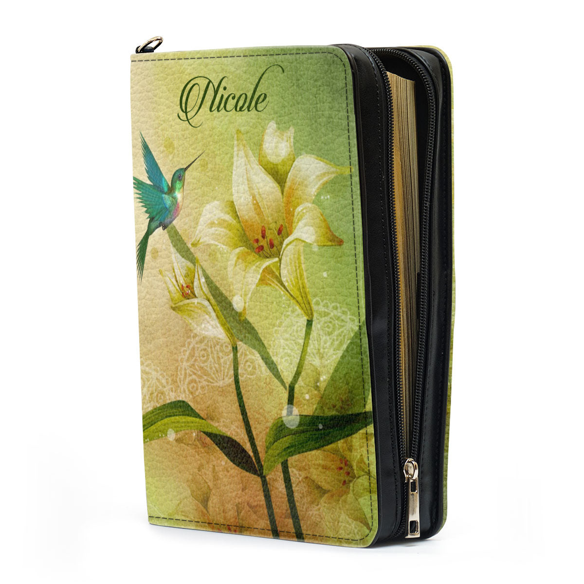 Hummingbird Personalized Bible Cover - Jesus Is The Life H06