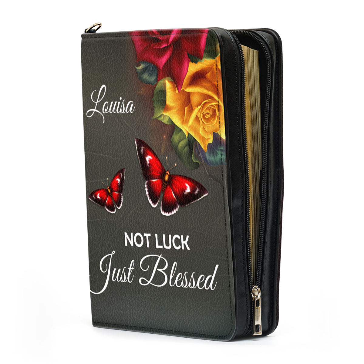 Not Luck, Just Blessed - Stunning Personalized Bible Cover H08A