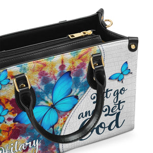 Special Personalized Leather Handbag - Let Go And Let God H11