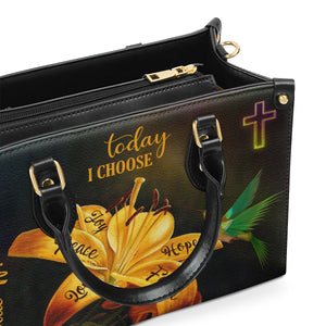 Today I Choose Joy - Beautiful Personalized Cross Leather Handbag H15