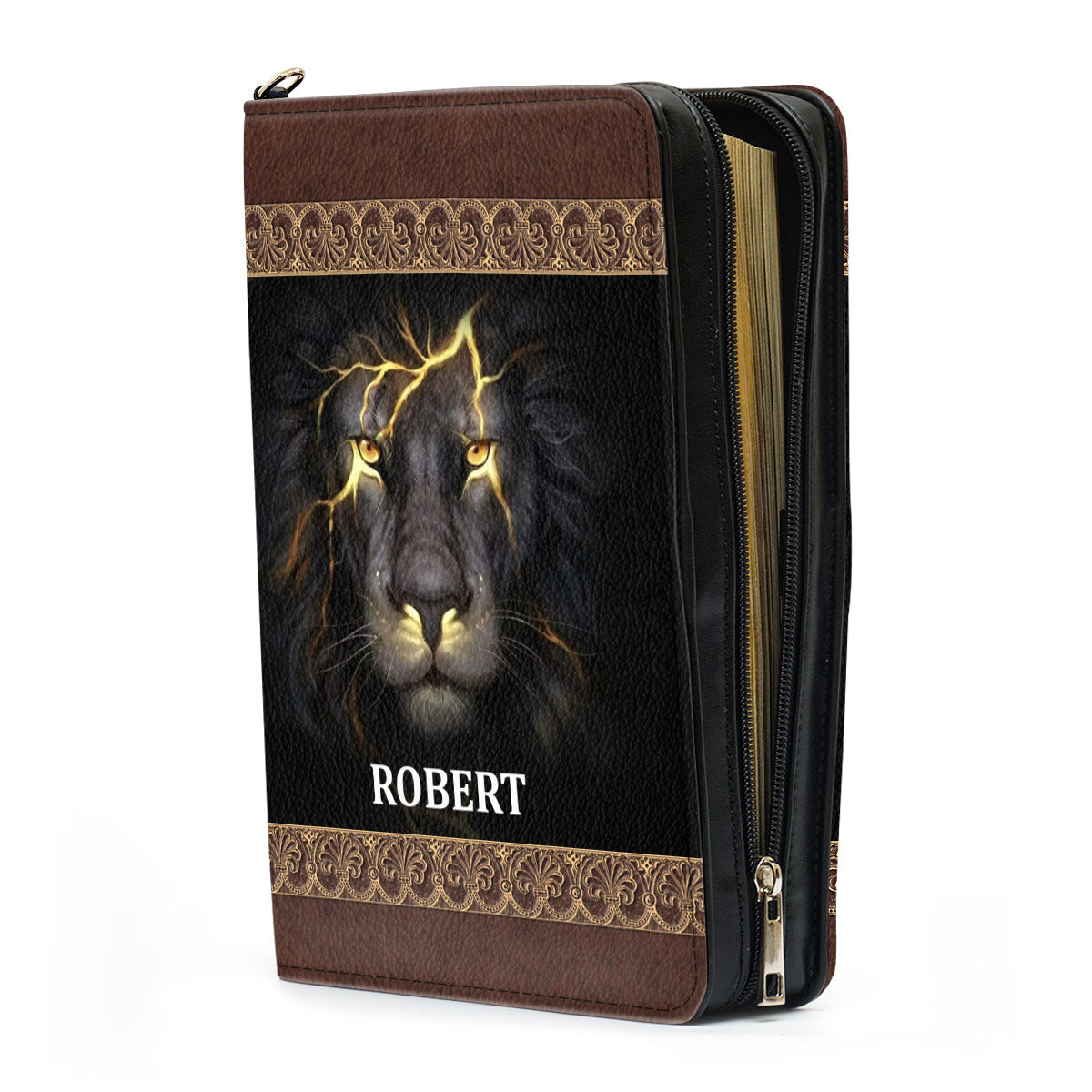 Unique Personalized Lion Bible Cover - Name Of Jesus H16B