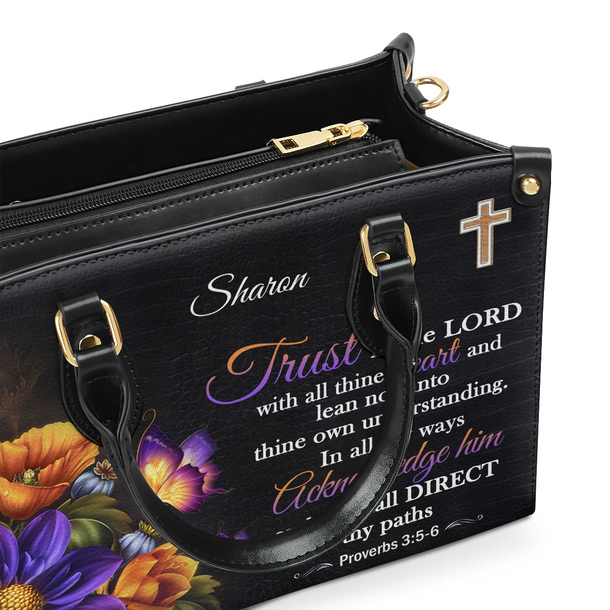Jesuspirit Personalized Leather Handbag | Bible Bag With Handle | Gift For Christian Women H22