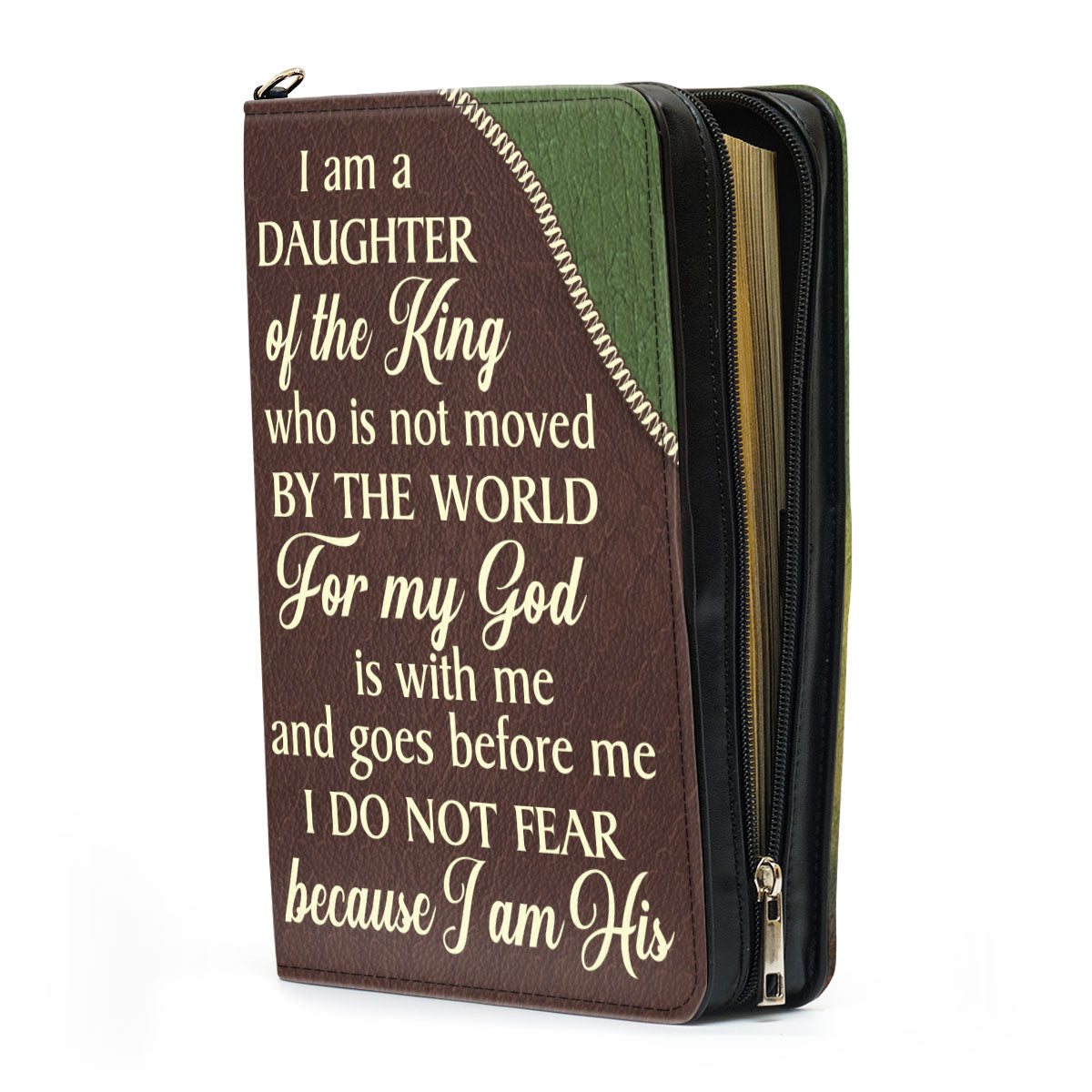 Beautiful Personalized Bible Cover - For My God Is With Me And Goes Before Me HIM317A