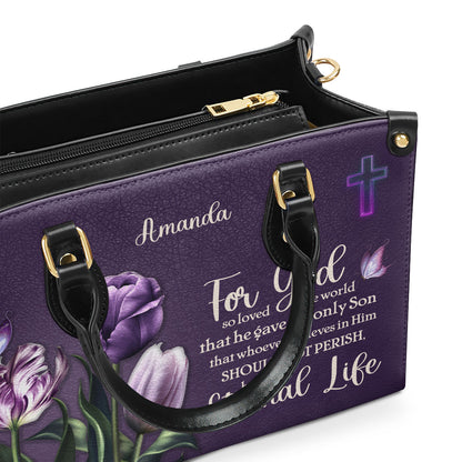 Jesuspirit | Personalized Leather Handbag With Handle | Gift For Women's Ministry HN26