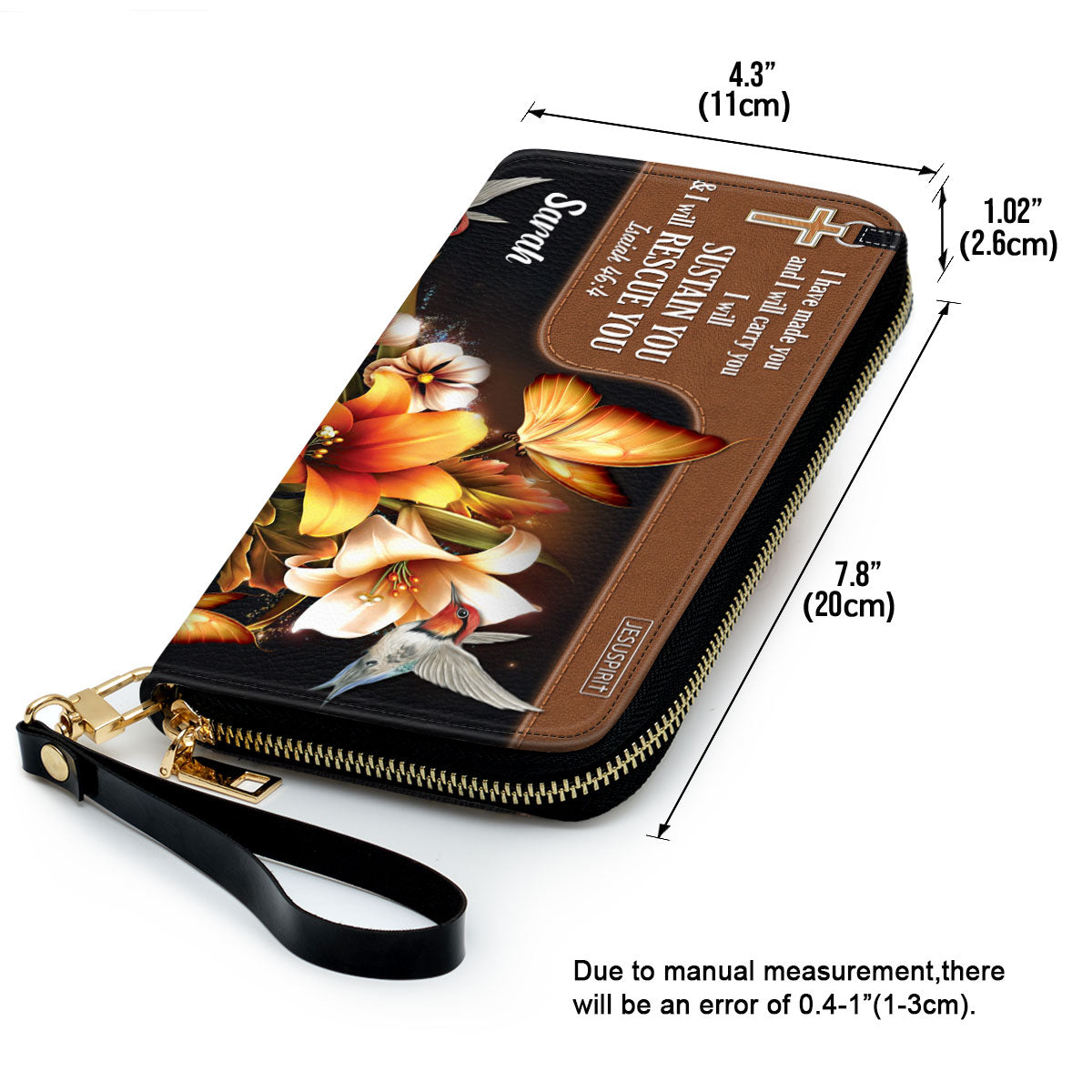 I Will Sustain You And I Will Rescue You - Pretty Personalized Butterfly Clutch Purse NUH294