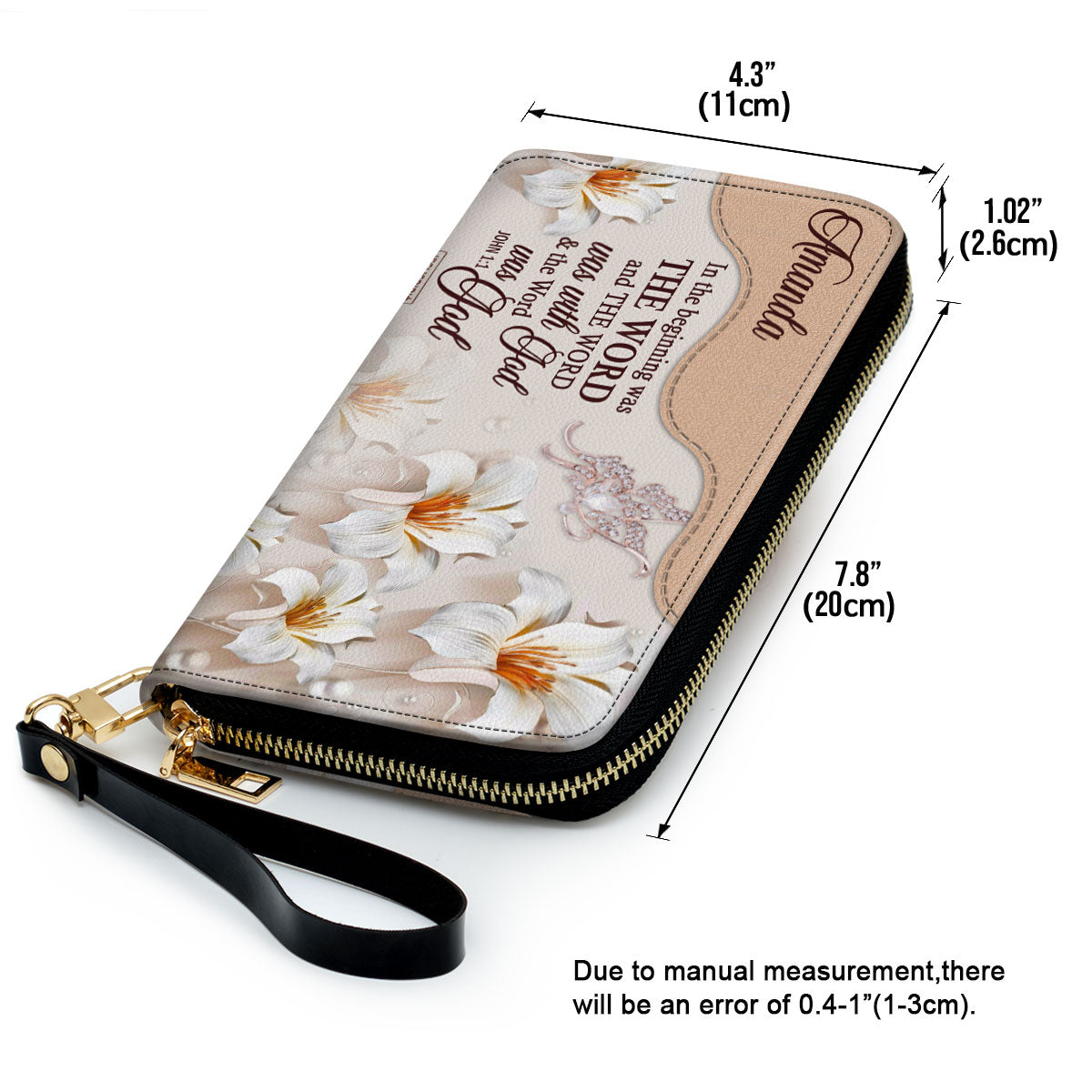 Awesome Personalized Butterfly Clutch Purse - The Word Was With God NUH337