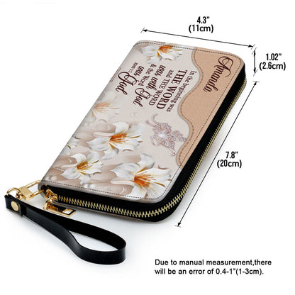 Awesome Personalized Butterfly Clutch Purse - The Word Was With God NUH337