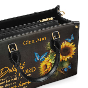 Delight Yourself In The Lord - Awesome Personalized Leather Handbag NUH437