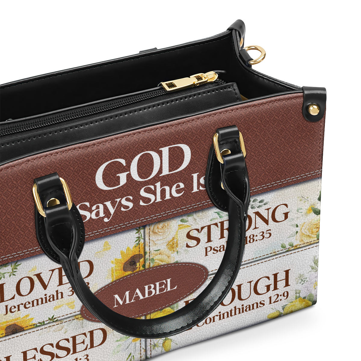 Jesuspirit | God Says She Is | Religious Gift For Worship Friends | Personalized Leather Handbag With Zipper LHBNUH682