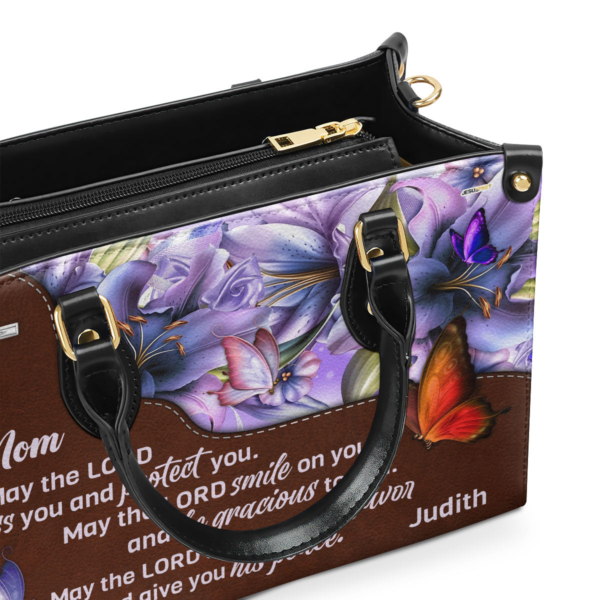 Meaningful Personalized Leather Handbag For Mom - May The Lord